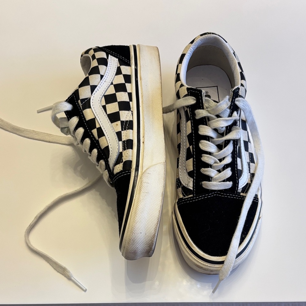 Vans Black and White Checkered Sneakers